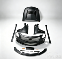 Kit Carrosserie Black Wind en Fibre de Carbone/FRP, Pare-chocs, Capots, Spoiler, Diffuseur pour Cadillac CTS 2013-2018, Pièces de Voiture, Accessoires de Tuning