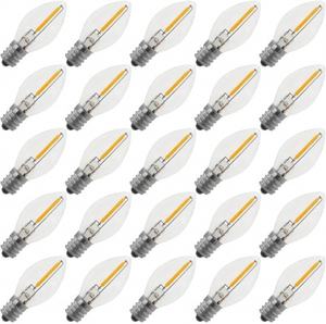 Сменная Светодиодная лампа накаливания C7 с основанием E12 для внутреннего и наружного Рождественского освещения гирлянды украшения IP65 - Product Image 1