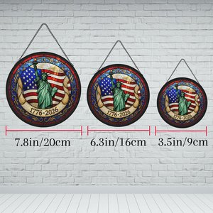 Atrapasueños de Vidrio Estampado con Diseño de la Estatua de la Libertad, Conmemoración del 250 Aniversario de EE. UU., 1776-2026, para Colgar en la Pared - Product Image 6