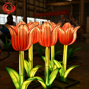 Silk Giant Lantern 2025 Chinese Holiday Lanterns Outdoor Decorative Glowing <b>Garden</b> Lanterns Manufacture Factory - Product Image 2