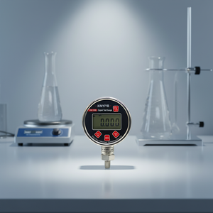 Manomètre hydraulique numérique LCD Xinyiyb Yw-100c 100 mm en acier inoxydable, jauge de vide 0-100 MPa, montage inférieur, gaz, garantie 2 ans YW-100C D - Product Image 1