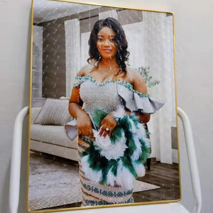 Pas cher ruban femmes adhésif mdf sublimation cadre <span class=keywords><strong>photo</strong></span> bloc plaque pour encadrement <span class=keywords><strong>photo</strong></span> avec garniture brillante - Product Image 1