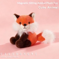 Peluche Chien Série Mignonne Hug, Petit Raton Laveur, Lion, Panda Magnétique, Renard en Polyester et Coton PP, Unisexe, 31-50cm, 14+ Ans