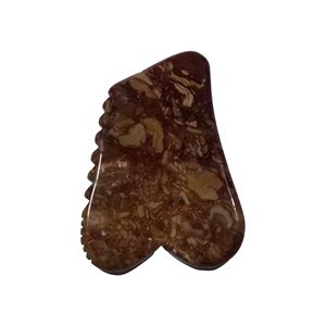 Outil de soin de la peau rafraîchissant en pierre précieuse naturelle, nouveau matériau couleur marron, masseur facial - Product Image 3