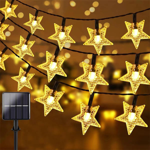 Garten <span class=keywords><strong>Outdoor</strong></span> Glühbirne Lichterketten Wasserdicht Dekorative Solar 7m 50 LED Stern Lichterketten Für Garten Urlaub Weihnachts beleuchtung - Product Image 4