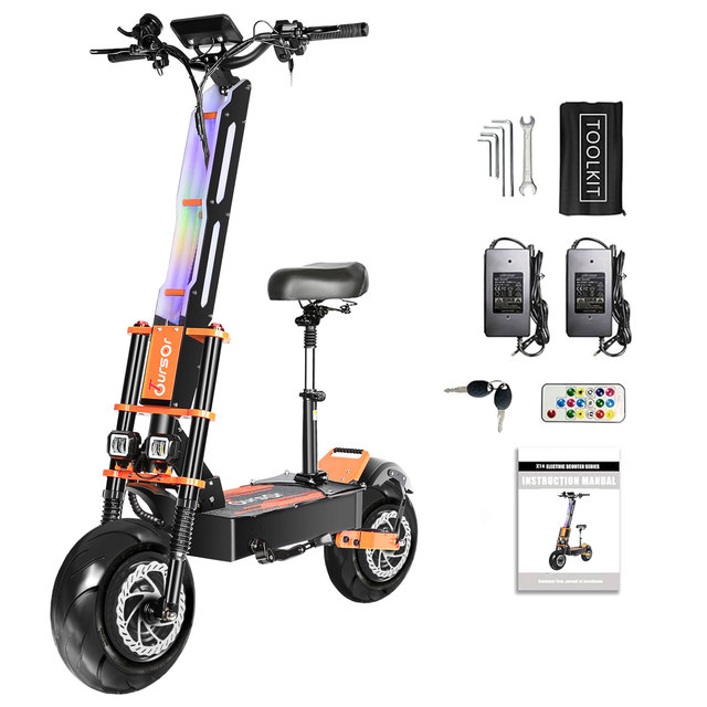 Long Range 120km Electric Scooter Dual Motor 4000W*2 Battery Capacity 60V 38.8Ah Electric Scooter for Adult Foldable Body