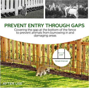 24''h Vườn Hàng Rào 25 Tấm Vuông Kim Loại Dây Hàng Rào Thiên Nhiên Gỗ Hoa Viền Patio Sân Ngoài Trời Trang Trí Nội Thất Động Vật Hàng Rào Biên Giới - Product Image 6