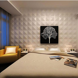 Lowes Goedkope Lambrisering Waterdichte Slaapkamer 3d Pvc Wandpanelen Wit Behang - Product Image 2