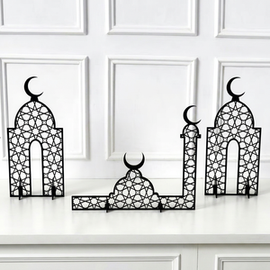 Ensemble de décoration de table élégant en métal, minarets du Ramadan avec motif de croissant de lune, pour usage intérieur, en gros, de chez White Royals - Product Image 5