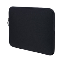 Housse d'ordinateur portable en néoprène souple et tendance de 14 pouces, noire, avec fermeture éclair, sac de transport