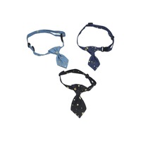 Collier pour animaux de compagnie en denim avec cravate de gentleman, réglable pour chat et petit chien