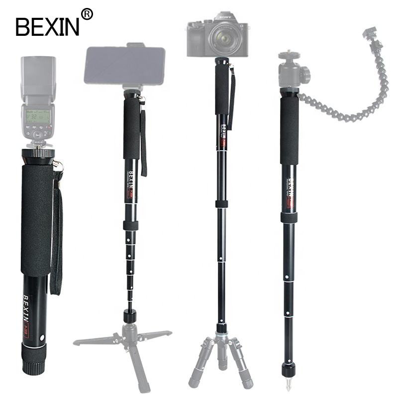 Original Production Portable Travel Flexible Mini Lightweight Monopod Photography Selfie Extension Pole for DSLR CameraPhoneClip