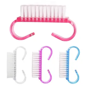 Gmagic Easy To Use Plastic Handle Beauty Nail Brush Plastic Nail Cleaning Manicure Pedicure Dust Cleaner For Clean Nail