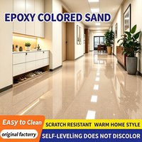 Revêtement de sol liquide auto-nivelant sans joint en sable coloré époxy et peinture pour sols pour usine, entrepôt, garage, maison