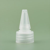 Tapa de rosca de plástico transparente con punta afilada 20/410 24/410 28/410 para botellas de tinta, líquidos y gel para el cabello, suministro de fábrica