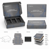Boîte d'expédition personnalisée brillante pour accessoires technologiques, emballage rigide en carton pour l'électronique informatique