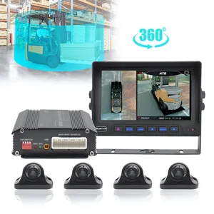 AHD 1080P 3D 360 डिग्री कार चारों ओर Brid व्यू कैमरा पार्किंग सहायता फोर्कलिफ्ट एवीएम बीएसडी सुरक्षा प्रणाली के लिए ट्रक स्कूल बस