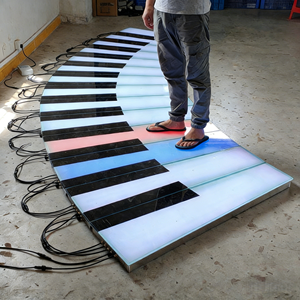 ไฟ LED กระเบื้องกระจกอินฟินิตี้ 3 มิติ - ไฟแบบอินเทอร์แอคทีฟสำหรับพื้นเต้นรำในคลับดิสโก้ - Product Image 1