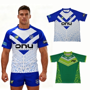 Personalizado AU <span class=keywords><strong>Rugby</strong></span> League uniforme maorí <span class=keywords><strong>Rugby</strong></span> FÚTBOL Camisetas conjunto deportes al por mayor equipo uniforme sublimación Liga <span class=keywords><strong>Rugby</strong></span> Jersey - Product Image 1