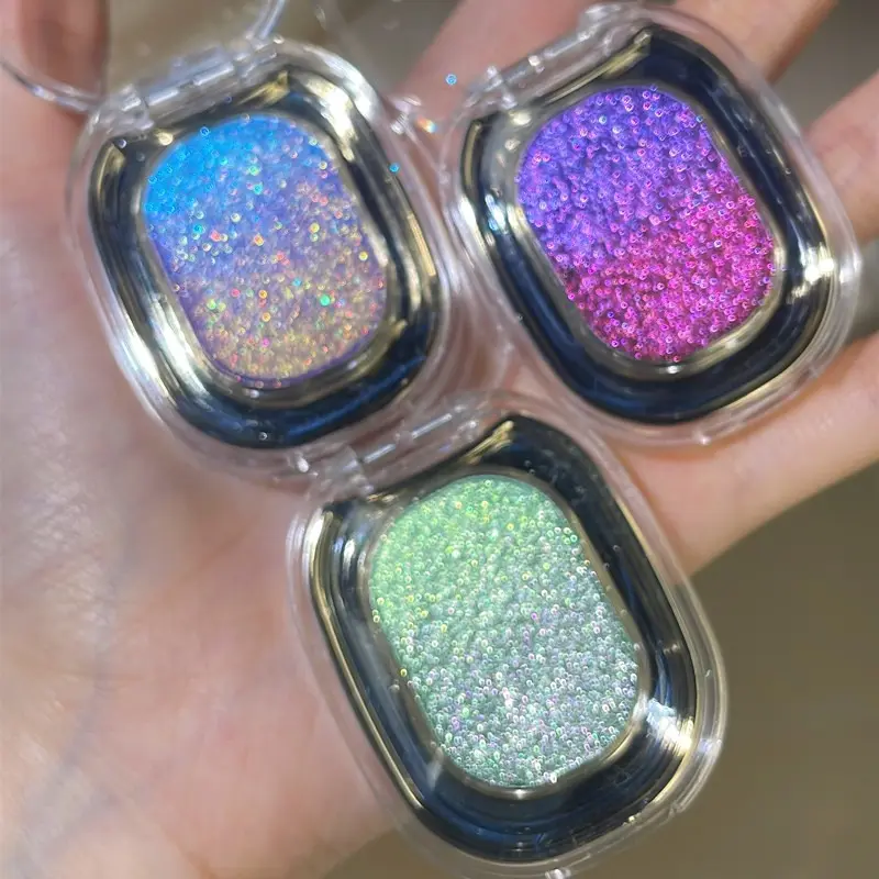 12 colori Glitter singolo rendono il tuo ombretto con pigmento camaleonte effetto ombretto Private Label Bling duocromo