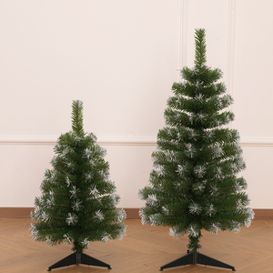 New Arrival Pointed-Tip White Flocked PVC <b>Tabletop</b> Christmas <b>Tree</b>, Xmas Decoration for Living Room & Bedroom - Product Image 4