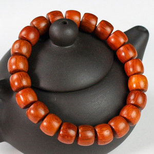 <b>Red</b> Sandalwood <b>Bracelet</b> 10x8mm Straight Cut Wooden Beads Unisex Jewelry Gift - Product Image 3