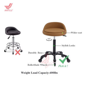 360 Rotating Modern Dining Stool Office <strong>Chair</strong> with Back Support Hydraulic Height Adjustable - Product Image 3