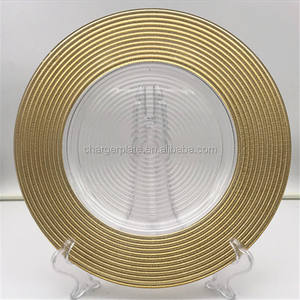 Assiette de présentation en verre à motif filigrané pour décoration de fête et de mariage, par le fabricant - Product Image 2