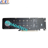 Tarjeta de Expansión PCI-E 4.0 16X a 4 * M.2 Key-M con Ventilador de Refrigeración para SSD NVMe M2 2280, Compatible con Bifurcación PCIe X4X4X4X4