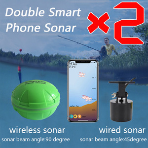 Détecteur de poissons sonar filaire et sans fil 2-en-1, sondeur portable et pliable pour la pêche sous-marine, la pêche sur glace, le kayak et la rivière - Product Image 5
