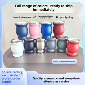Set de Vaso Térmico de Acero Inoxidable de Doble Pared de 8 oz con Bombilla y Cepillo para <span class=keywords><strong>Mate</strong></span>, Diseño de Calabaza Natural, Venta al por Mayor - Product Image 5