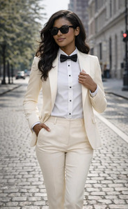 Conjunto de Traje de Esmoquin de Lujo para Mujer, 3 Piezas, Blazer, Chaleco y Pantalones a Medida, Atuendo Elegante para Ejecutivas Corporativas y Bodas - Product Image 6