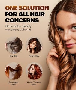 Masque capillaire naturel aux 4 huiles végétales avec huile de macadamia, d'avocat et d'argan pour renforcer les cheveux et lutter contre la casse, marque privée - Product Image 4
