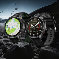 Reloj Inteligente con Pantalla IPS, Linterna de Acero, Llamadas, GPS, Altímetro, Presión Barométrica, Brújula, para Exteriores, Responde Llamadas, 3 ATM