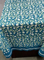 Nappes en coton sergé haut de gamme personnalisables, imprimées à la main, motif floral, en voile doux, pour la maison et l'hôtellerie