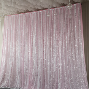 웨딩 배경 거즈 더블 레이어 부동 커튼 배경 커튼 - Product Image 3