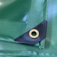 Bâche imperméable robuste 10x20 vert foncé enduite pour abris de jeux pour enfants ou couvertures de piscine