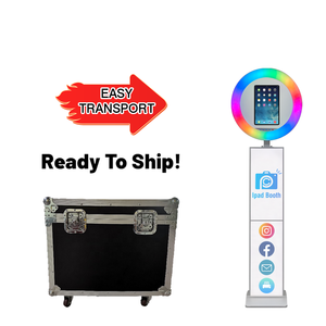 Romar iPad Photo Booth - Soporte de Anillo de Luz Portátil con Estuche de Transporte, Opciones Multicolor, Brillo Ajustable, Negro/Blanco, 1 Año de Garantía - Product Image 3