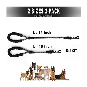Correa de cuerda corta para perros, asa acolchada de fácil Control para entrenamiento de escalada, caminar y guiar ciegos - Product Image 6