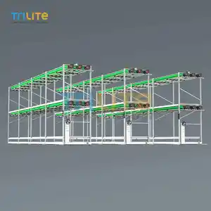 Rolamento móvel crescer mesa personalizada Vertical Cultivo Seedling Bed Indoor Growing Rack com sistema de ventilação