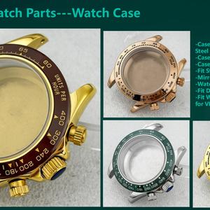 Boîtier de montre en acier inoxydable 316L massif de 39 mm, étanche 10 ATM, avec mouvement à quartz, verre saphir miroir, boîtier de montre VK63 - Product Image 3