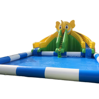 Toboggan aquatique gonflable commercial d'été avec piscine, personnalisable, fabriqué par l'usine chinoise Kaileqi
