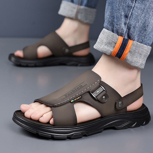 Sandalias casuales de verano para hombre, con punta abierta, suela de goma, entresuela de EVA, fáciles de poner, para conducir al aire libre. - Product Image 4
