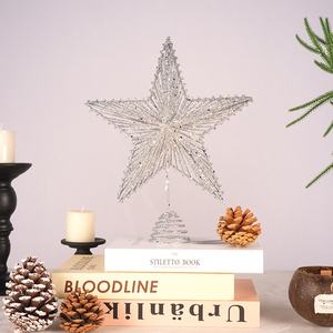 Christmas Tree Top Star Five-<b>Pointed</b> Star <b>Lights</b> Hanging Decorations - Product Image 6