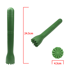 Outils de bar personnalisés en plastique vert, blanc, noir 17,5 cm, 21,5 cm, 24,5 cm – Pilons, marteaux à citron, pilons à glace pour campagnes marketing - Product Image 4