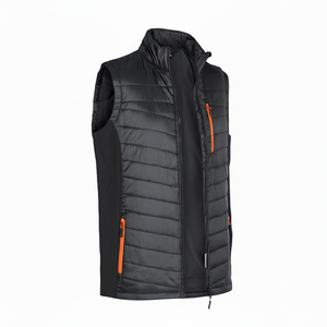 Gilet d'hiver épais pour hommes Veste bouffante résistante à l'eau avec capuche amovible Gilet coupe-vent pour hommes - Product Image 1