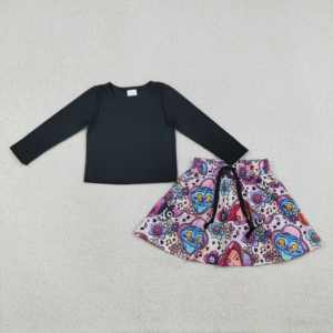 SR3648 RTS Sin Pedido Mínimo Conjunto de Ropa Casual para Niña Pequeña Estilo Dulce Boutique con Bordado American Girl Sin Mangas y Pantalones Cortos - Product Image 3
