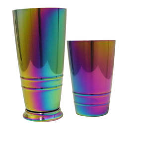 Thanh công cụ trọng chuyên nghiệp công cụ rượu vang 18 oz & 25 oz bạc vàng đồng đầy màu sắc thiết lập của 2 thép không gỉ Boston Shaker tins - Product Image 2