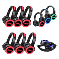 Casque UHF RF770 à prix d'usine, casques silencieux pour discothèque, casque LED pour cinéma en plein air