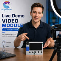 Módulo de Video de 7 Pulgadas, Pantalla HD 1024x600, 2GB de Memoria, Batería de Litio Recargable, Material Artpaper, Compatible con MP4, Ideal para Bodas